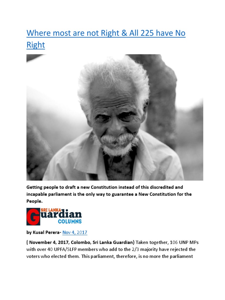Where Most Are Not Right & All 225 Have No Right | PDF | Federalism ...