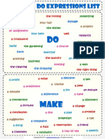 Make and Do Expressions List Classroom Poster Worksheet PDF