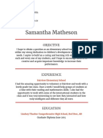 Samantha Matheson: Objective