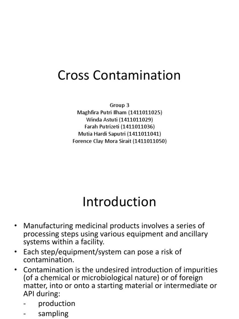Cross Contamination | PDF | Hvac | Wellness