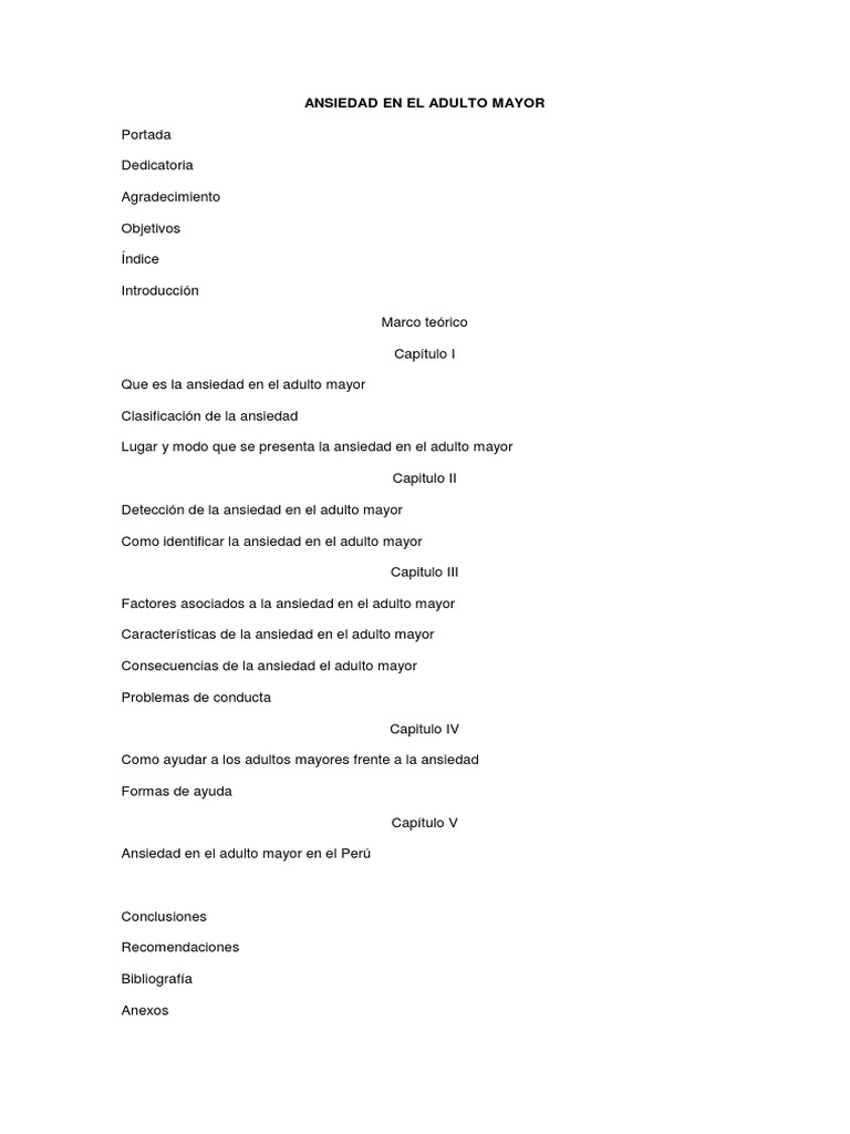 Ansiedad en El Adulto Mayor | PDF | Ansiedad | Adultos