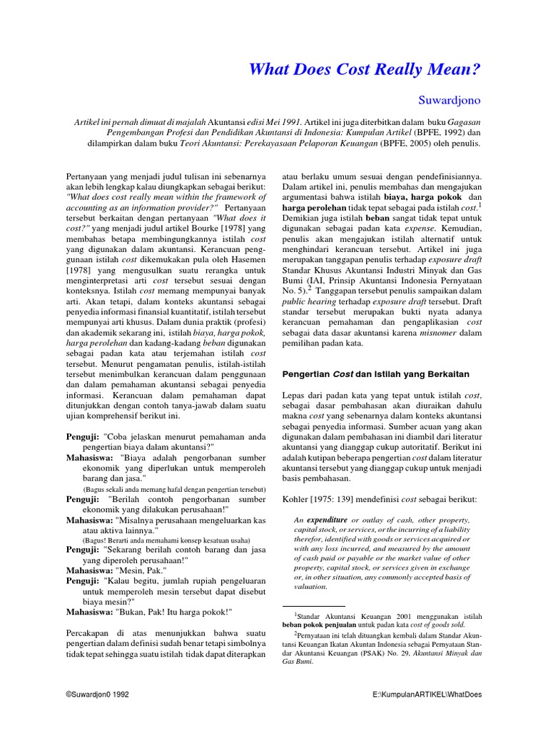 What Does Cost Mean Pdf