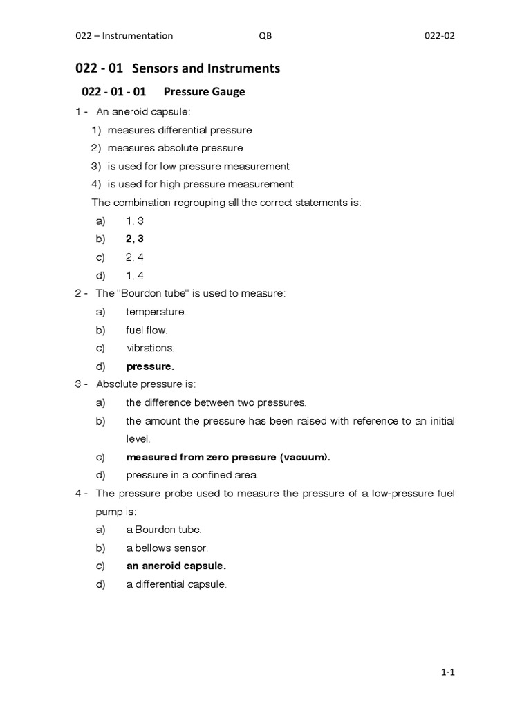 Pressure Measurement Instruments | PDF | Pressure Measurement ...