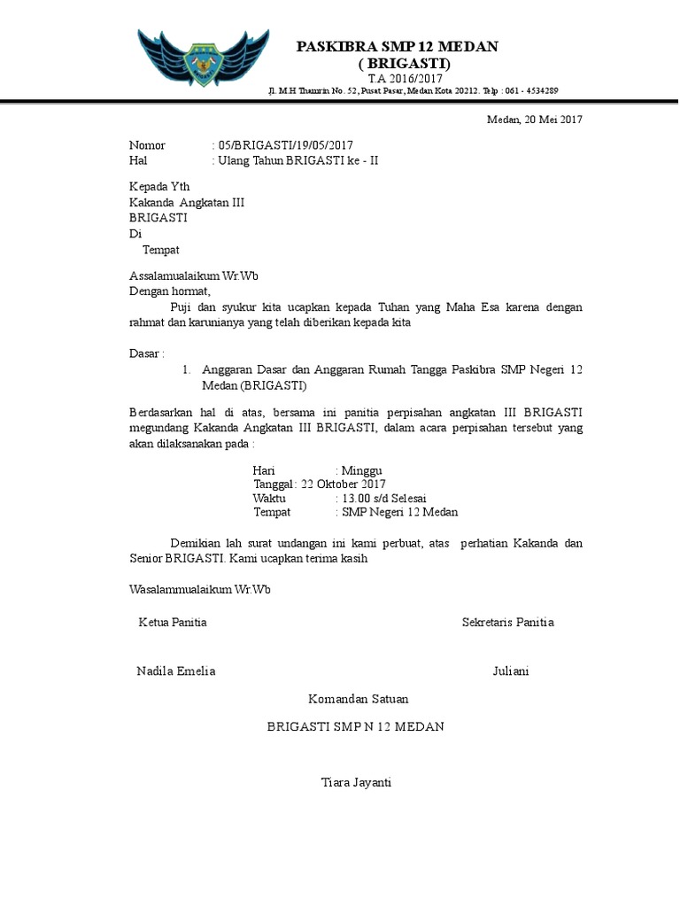 Surat Undangan Purna | PDF