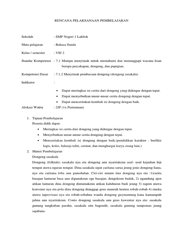 Contoh Unsur Pamohalan Dongeng Cerita Dongeng Anak