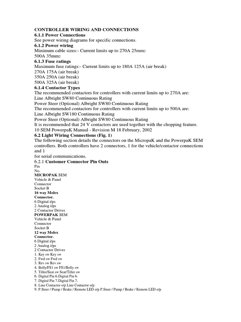 Controller Wiring Connections Guide | PDF | Electrical Connector | Vehicles