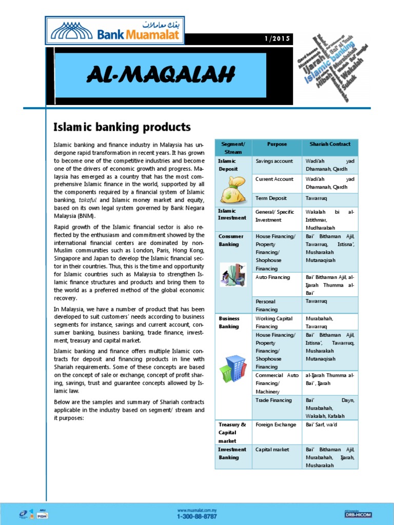 Islamic Banking Products Overview | PDF | Islamic Banking And Finance ...