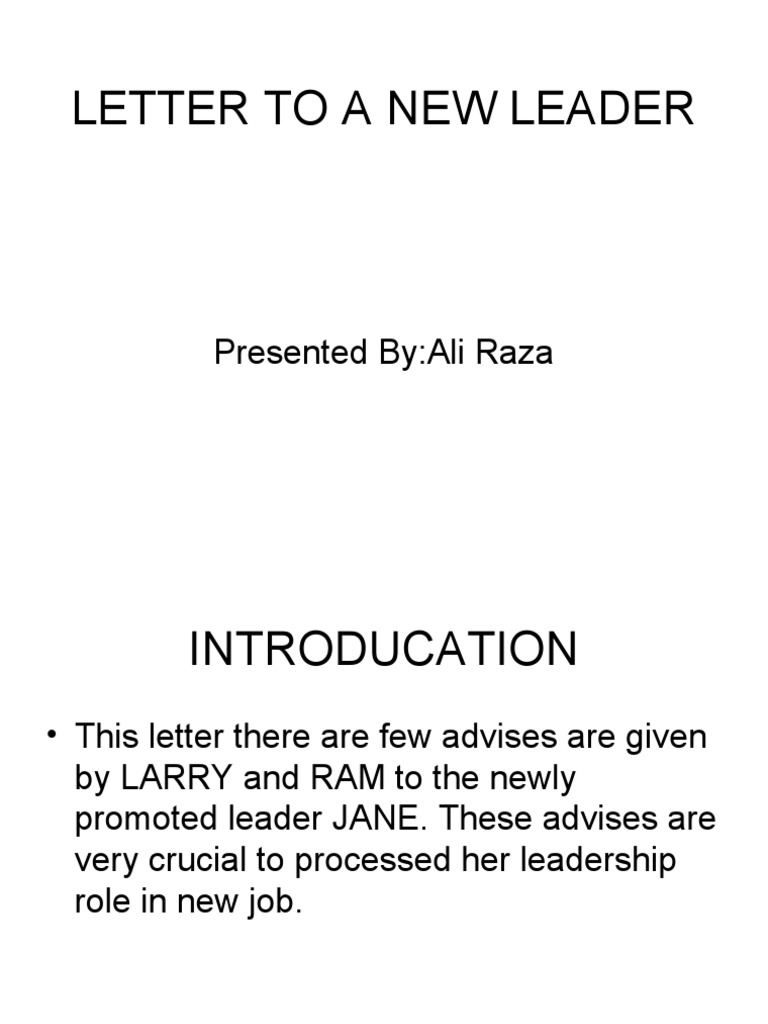 Leadership Advice for New Leaders | PDF | Business | Self-Improvement