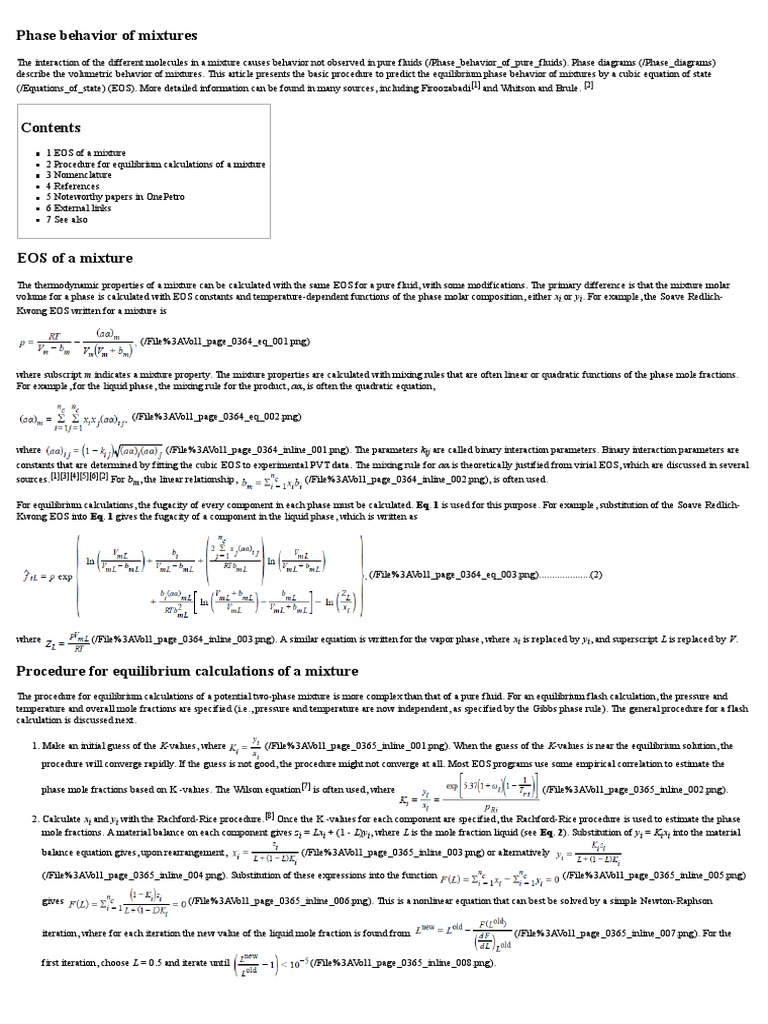 Phase Behavior of Mixtures | PDF | Phase (Matter) | Materials Science