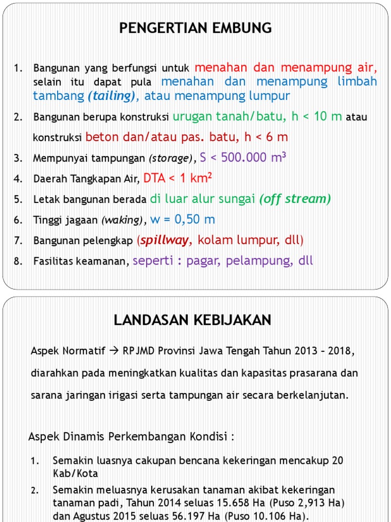 Manfaat dan Jenis Embung Wonosari | PDF