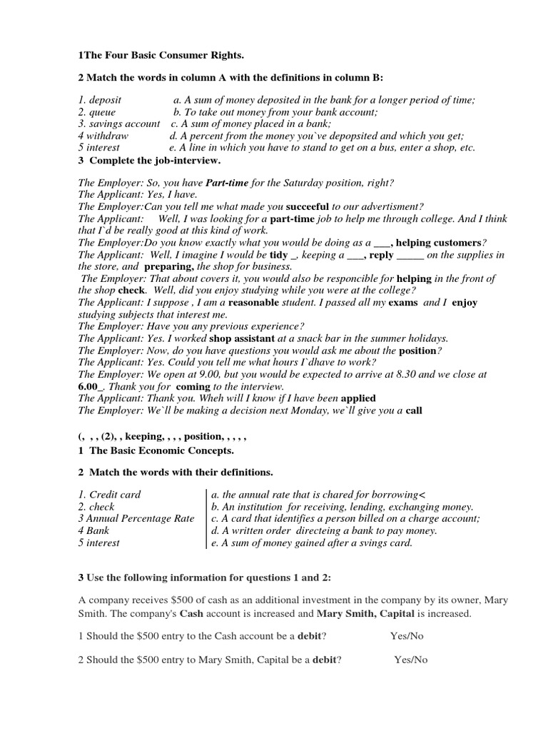 Use The Following Information For Questions 1 and 2 | PDF | Credit ...