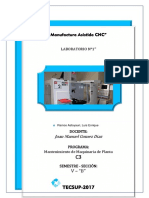 Manufactura Asistida CNC": Laboratorio N°1"