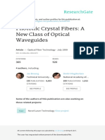 Photonic Crystal Fibers a New Class of Optical Wav