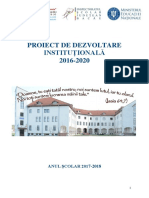Proiect de Dezvoltare Instituțională 2017-2018