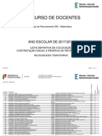 Concurso Docentes Matemática 2017/18