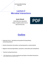Lecture On Microbial Interactions