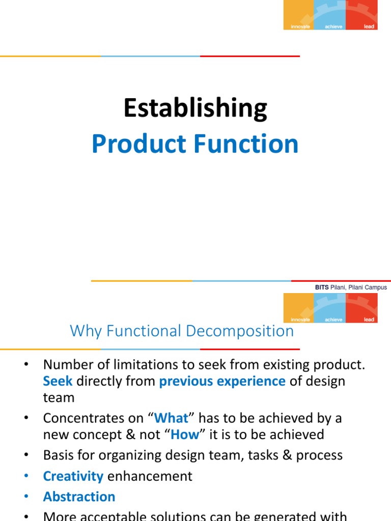 Establishing Product Function Structure PDF Top Down And Bottom Up