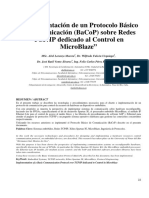 Implementación de Un Protocolo Básico de Comunicación (Bacop) Sobre Redes Tcp/Ip Dedicado Al Control en Microblaze