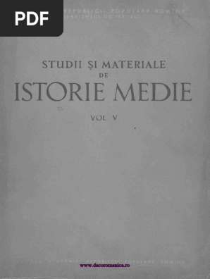 Studii Si Materiale Istorie Medie 05 1962