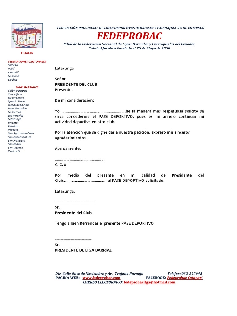 Formato de Pase | PDF