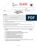 Clave Ex Final de Econ y Emp Sin Rubrica 2016-2