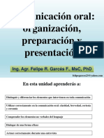 Comunicación Oral Organización, Preparación PDF