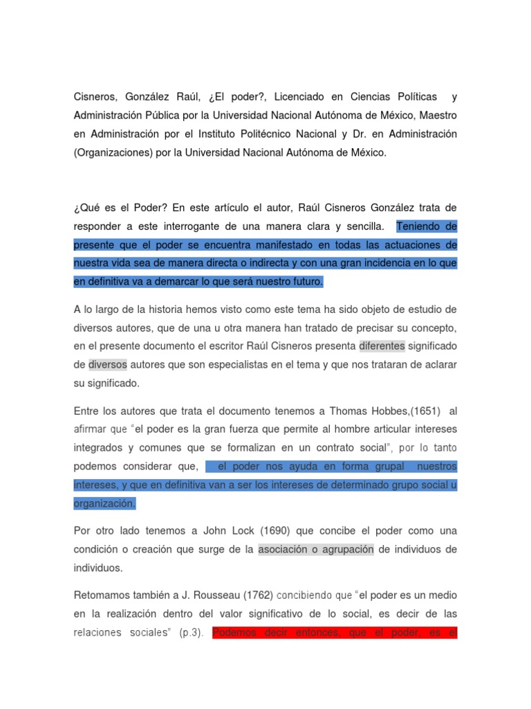 Que Es El Poder | PDF | Verdad | Comportamiento