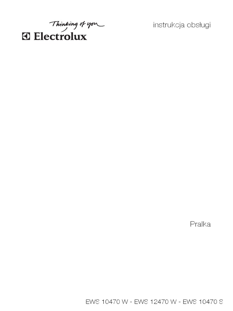 Instrukcja Obs Ugi Do Pralki ELECTROLUX Inspire EWS12470W PL PDF