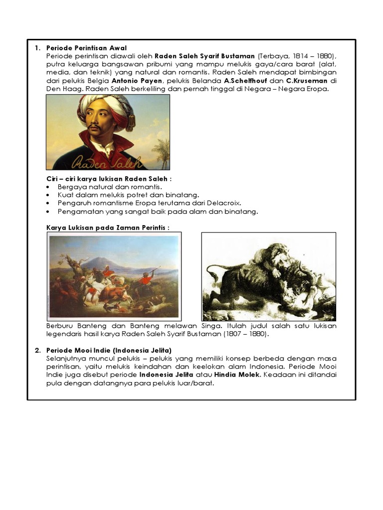 Perkembangan Seni Lukis Modern Di Indonesia Perkembangan Seni Lukis Modern Di Indonesia