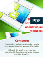 The Impact of Family Life On Individual Members