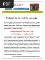 FASOVIAT 20 - Spéciale de La Rentrée Scolaire Au Burkina Faso