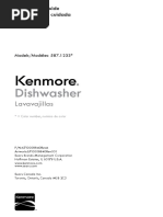 Kenmore 587.12333 Dishwasher