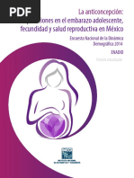 La Anticoncepción. Implicaciones en El Embarazo Adolescente, Fecundidad y Salud Reproductiva en México. Encuesta Nacional de La Dinámica Demográfica 2014. ENADID. Versión Actualizada
