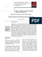 A Comparative Study of Typhidot and Widal Test For Rapid Diagnosis of Typhoid Fever