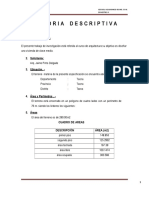 Memoria Descriptiva Arquitectura Mañana