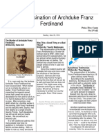 Archduke Assassination-Newspaper