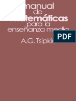 Manual de Matemáticas para La Enseñanza Media Tsipkin PDF