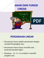 Persamaan Linear dan Fungsi Linear