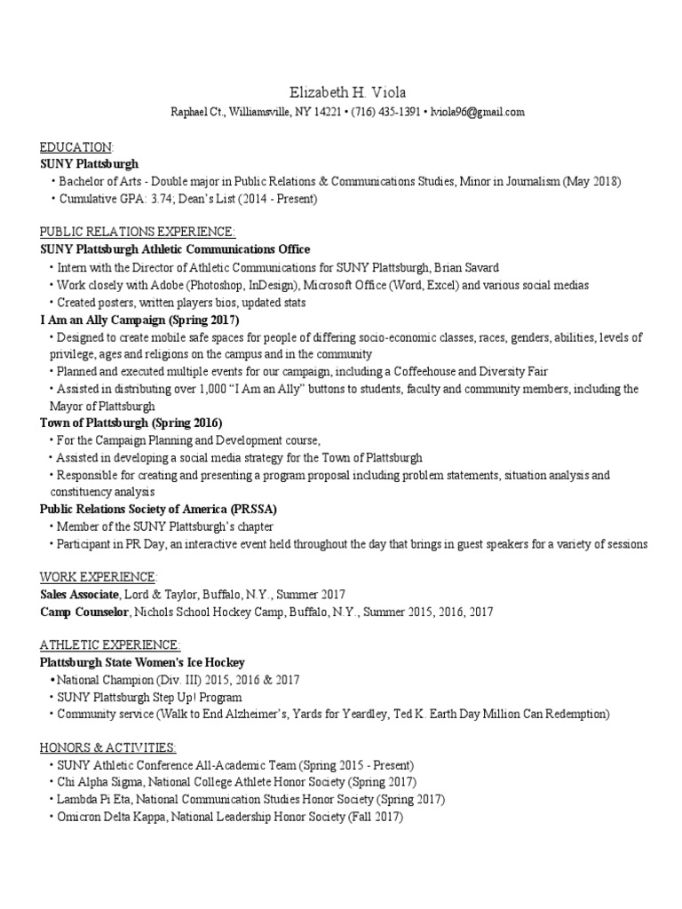 PR & Communications Resume | PDF | Social Science