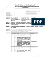 Stamford University CSE Course Outline Computer Networks