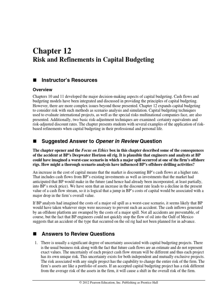 M12 Gitm4380 13e Im C12 PDF | PDF | Capital Budgeting | Internal Rate ...