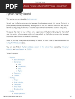 Python Numpy Tutorial (CS231n-Stanford)