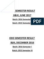 Even Semester Result II&IV, JUNE 2017
