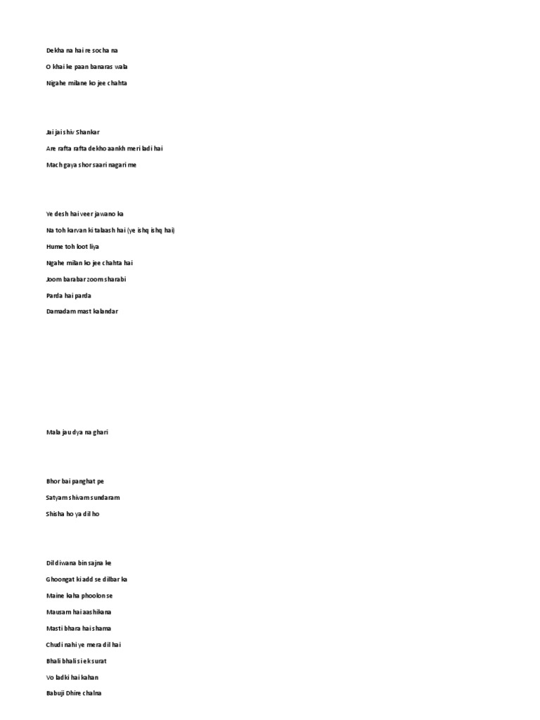 Harmonium Song Lyrics Compilation | PDF | Religion & Spirituality
