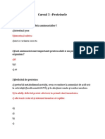 Cursul 3 - Proteinele: 1) Unde Are Loc Absorbtia Aminoacizilor ?