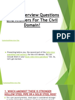 Part 2: Interview Questions and Answers For The Civil Domain