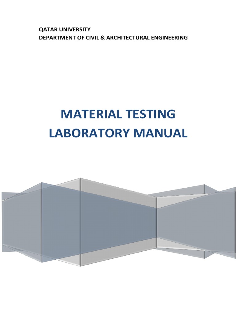 Material Testing Laboratory Manual PDF Density Concrete