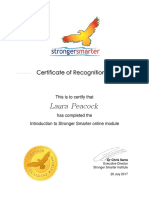 Stronger Smarter Certificate 18575907 Peacock