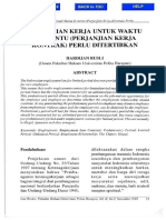 Perjanjian Kerja Untuk Waktu Tertentu (Perjanjian Kerja Kontrak) Perlu Ditertibkan