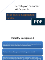 Max Pacific Corporation's Customer Satisfaction Internship